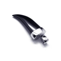 Herren Halskette Mit Speeranhänger Aus Reinem Titan Mit Onyx