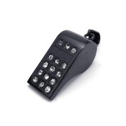 Schwarze Pfeifenanhänger-Halskette Für Herren Aus Reinem Titan (Neu)