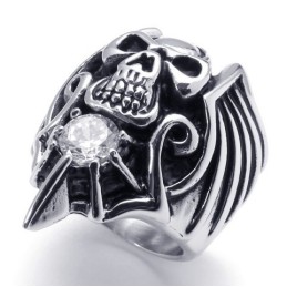 Fein Verarbeiteter Farbbrillanz Große Varianten Titan Ring