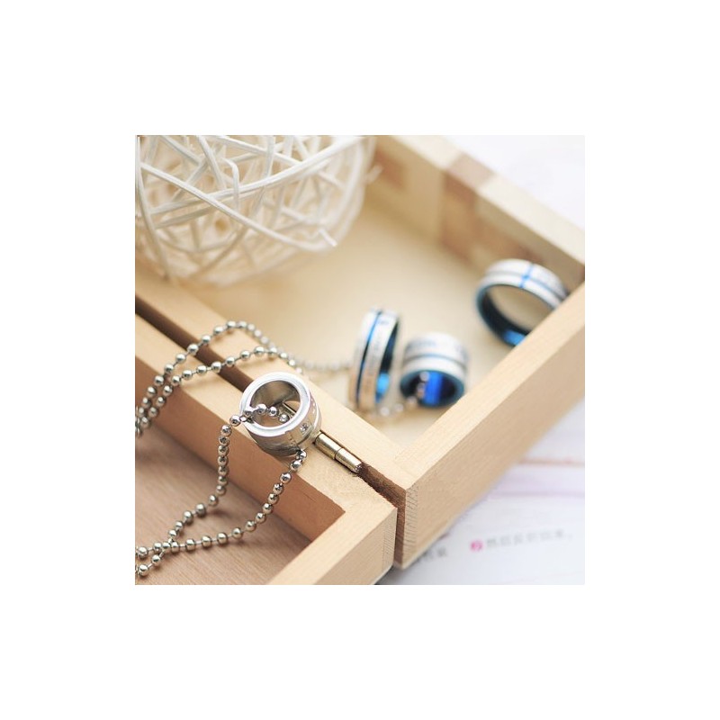 Love Only You Sweetheart Ringe Kreis Titan Halskette Anhänger