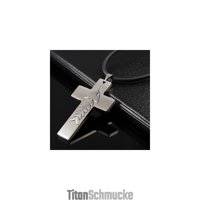 Mode Fischgräte Titan Kreuz Halskette Anhänger Mode Fischgräte Titan Kreuz Halskette Anhänger