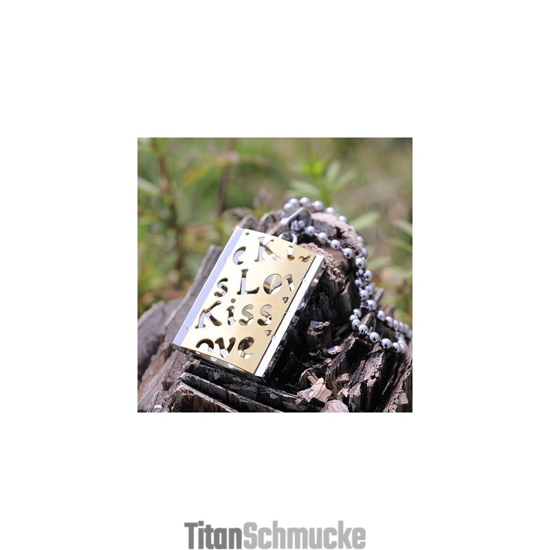 Kuss Liebe Geschenke Für Ihren Freund Titan Halskette Anhänger