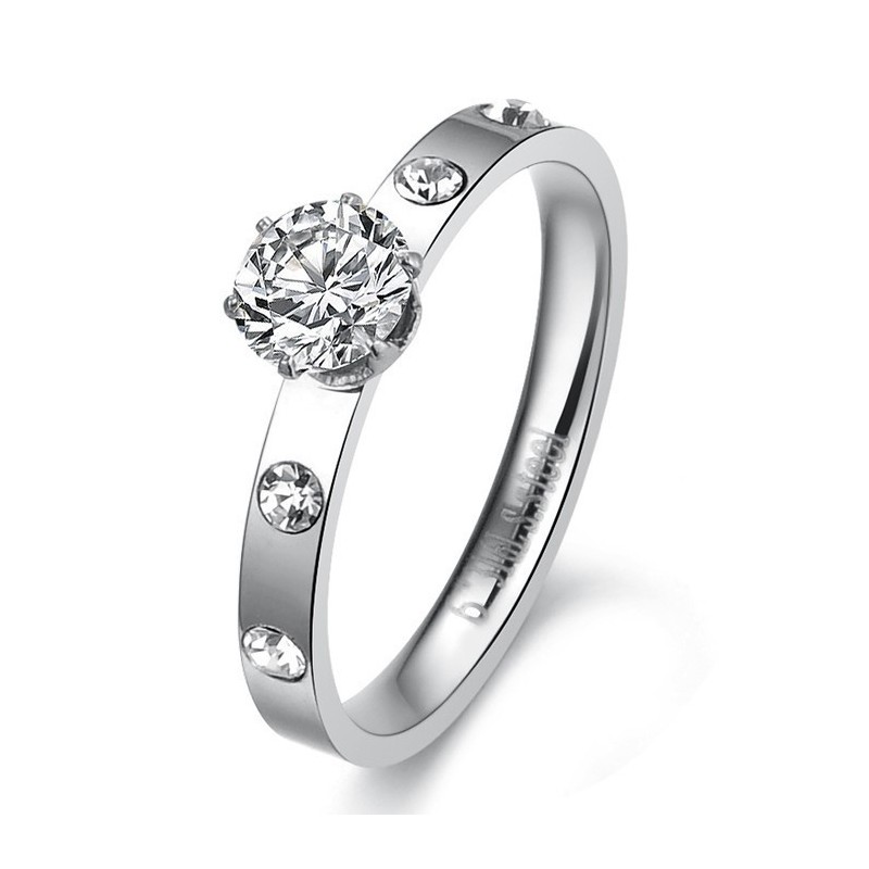 Qualität Und Quantität Gesichert Weiblicher Titanring Mit Strass