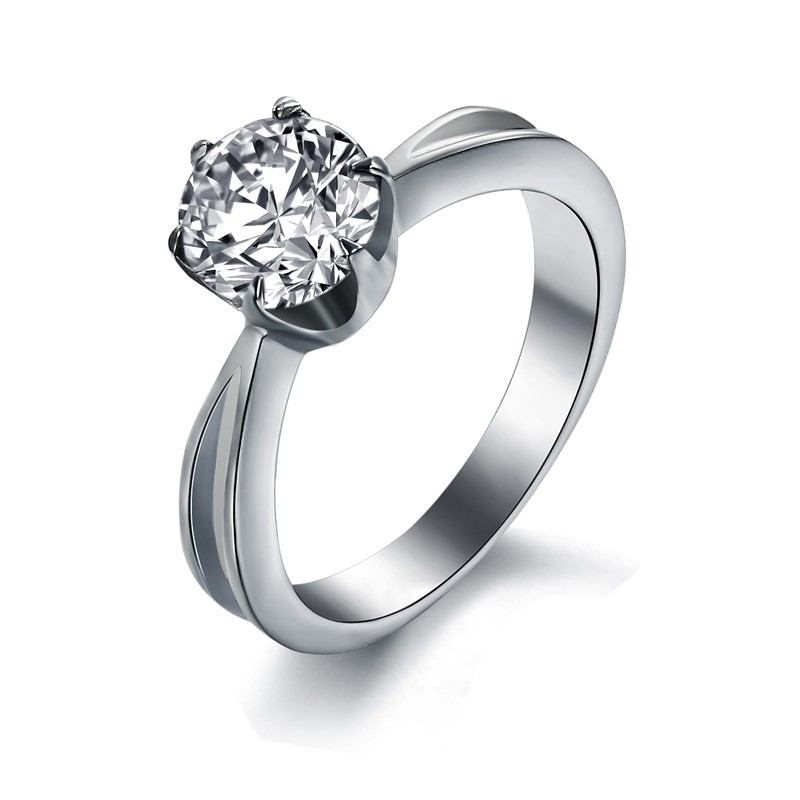 Die Königin Der Qualität Damen Titanring Mit Strass