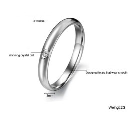 Zuverlässiger Qualitäts-Titanring Für Damen Mit Strass