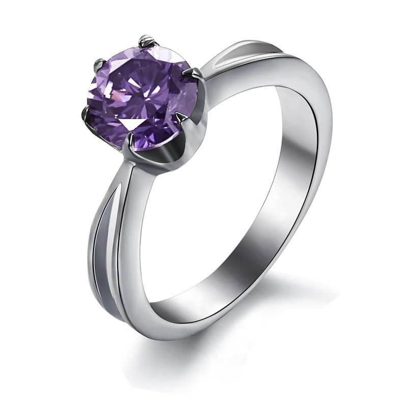Weltweit Gut Verkaufter Damen-Titanring Mit Lila