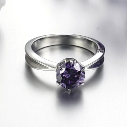 Weltweit Gut Verkaufter Damen-Titanring Mit Lila