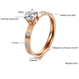 Qualität Und Quantität Gesichert Weiblicher Titanring Mit Strass