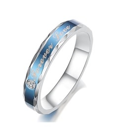 Langlebiger Blauer Titanring Für Liebhaber
