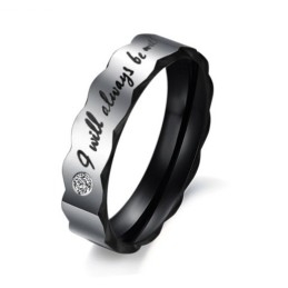 Titanring Mit Zuverlässigem Ruf Für Verliebte Mit Strass