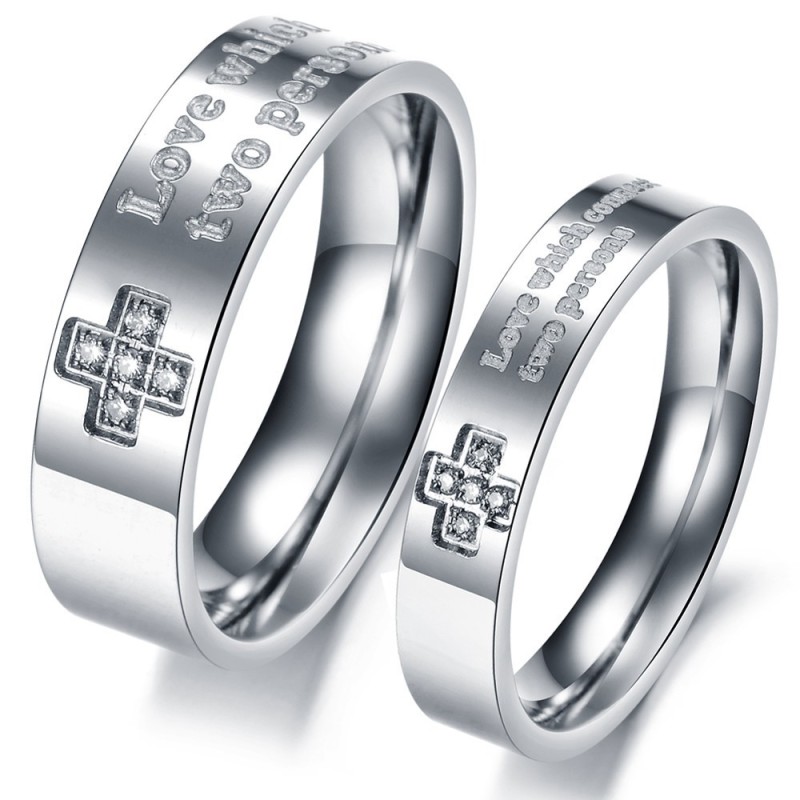 Weltweit Gut Verkaufter Titanring Für Liebhaber Mit Strass