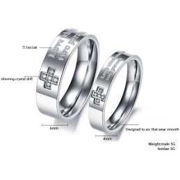 Weltweit Gut Verkaufter Titanring Für Liebhaber Mit Strass