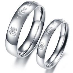 Qualität Und Quantität Gesicherter Titanring Für Liebhaber Mit Strass