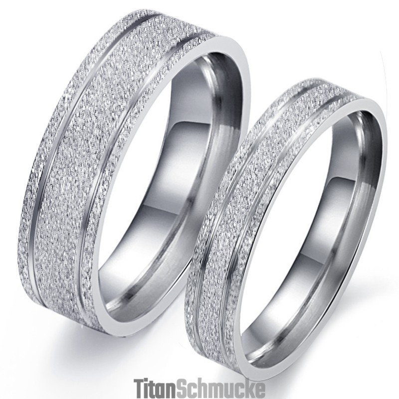 Langlebiger Pearl Sand Titanium Ring Für Liebhaber