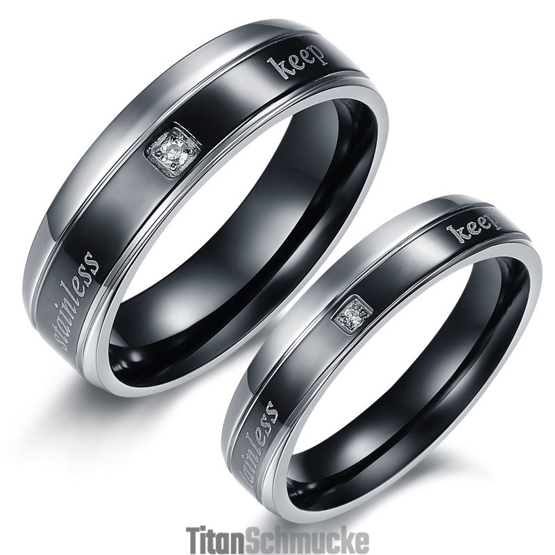 Stabiler, Hochwertiger, Eleganter Titanring Für Verliebte