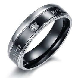 Stabiler, Hochwertiger, Eleganter Titanring Für Verliebte