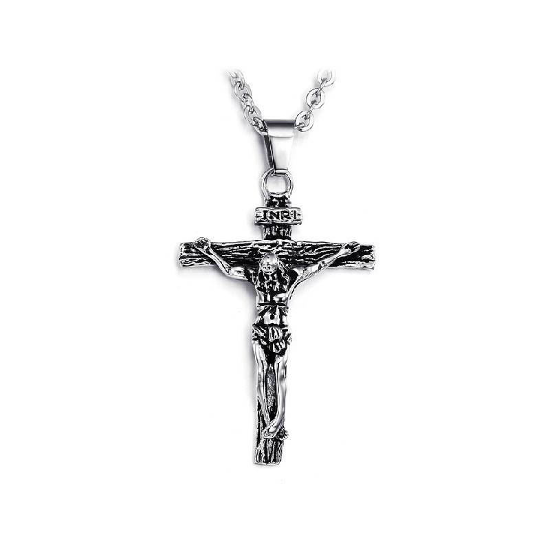 Einfach Zu Verwendende Kreuz-Titan-Halskette