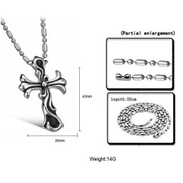 Hochwertige Titan-Halskette Mit Männlichem Kreuz