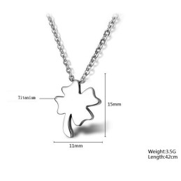 Die Königin Der Qualität Damen-Klee-Halskette Aus Titan