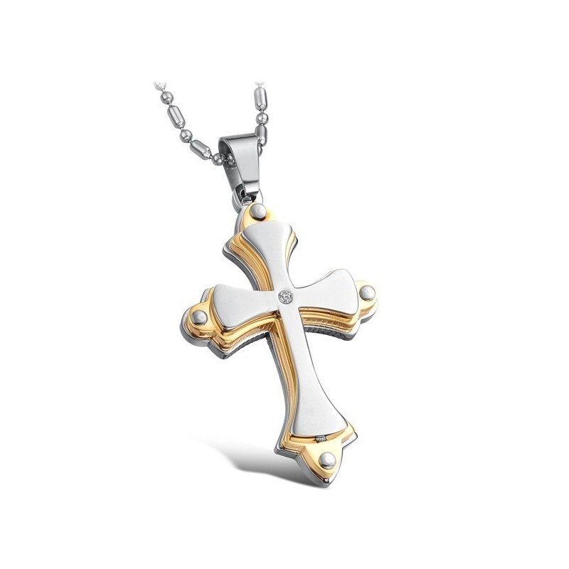 Stabile Qualität Kreuz Titan Halskette