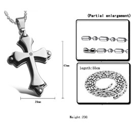 Qualität Und Quantität Gesichert Kreuz Titan Halskette Mit Strass