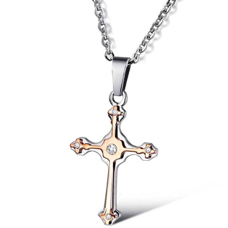 Titan-Halskette Mit Weiblichem Kreuz Des Königs Der Quantität Titan-Halskette Mit Weiblichem Kreuz Des Königs Der Quantität