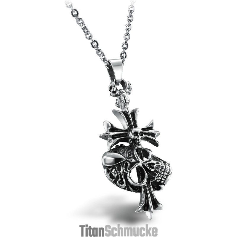 Titan-Halskette Mit Kreuz Für Männer „The King Of Quantity“ Titan-Halskette Mit Kreuz Für Männer „The King Of Quantity“