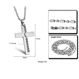 Qualität Und Quantität Gesicherte Männliche Kreuz-Titan-Halskette