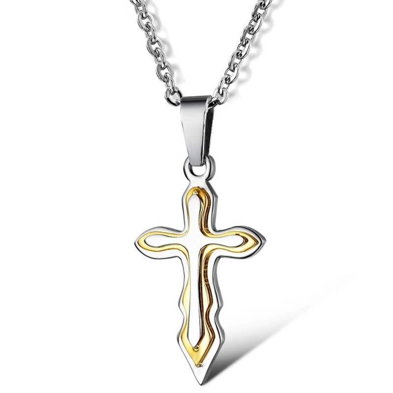 Hochwertige Titan-Halskette Mit Weiblichem Kreuz Hochwertige Titan-Halskette Mit Weiblichem Kreuz