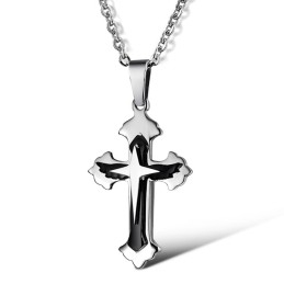 Stabile Qualität Männliche Kreuz Titan Halskette