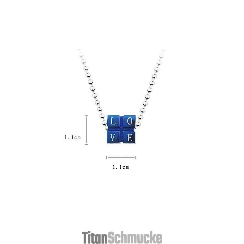 Mode Titan Anhänger Und Halskette Liebe Rubik Cube Mode Titan Anhänger Und Halskette Liebe Rubik Cube