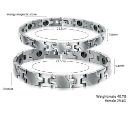 Hochwertiges Titan-Magnetstein-Armband Für Liebhaber