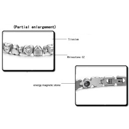 Hochwertiges Weibliches Sweetheart-Titanarmband Mit Strass