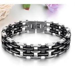 Qualität Und Quantität Gesichertes Männliches Titan-Silikonarmband