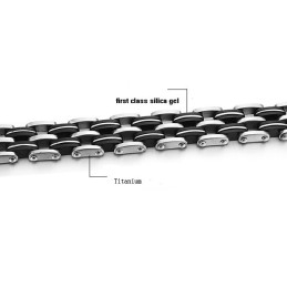 Qualität Und Quantität Gesichertes Männliches Titan-Silikonarmband