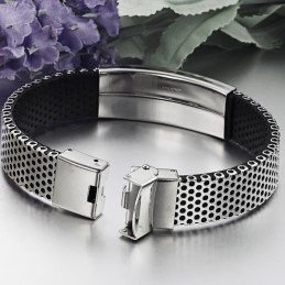 Qualität Und Quantität Gesicherter Männlicher Kreuz-Armreif Aus Titanleder