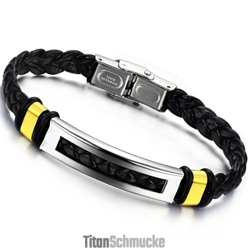 Weltweit Gut Verkaufter Titan-Lederarmreif Weltweit Gut Verkaufter Titan-Lederarmreif