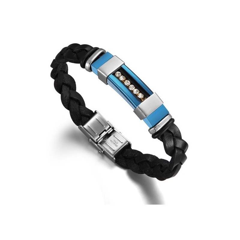 Große Auswahl An Männlichen Titan-Lederarmbändern