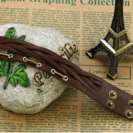 Hochwertiger Titan-Lederarmreif