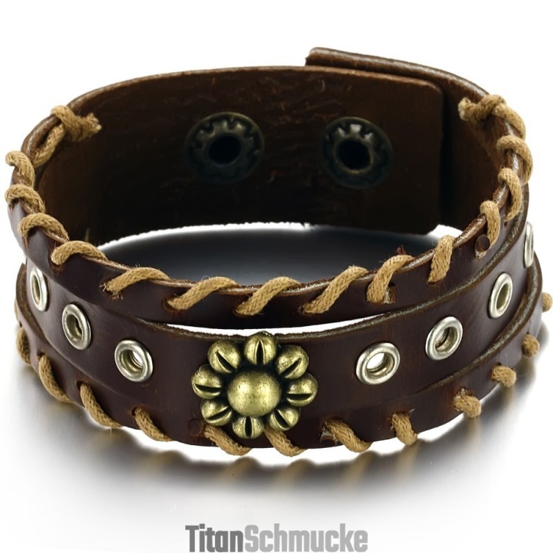 Retro-Armreif Aus Titanleder Von Hervorragender Qualität