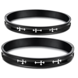 Langlebiger Titan-Armreif Mit Kreuz Für Liebhaber