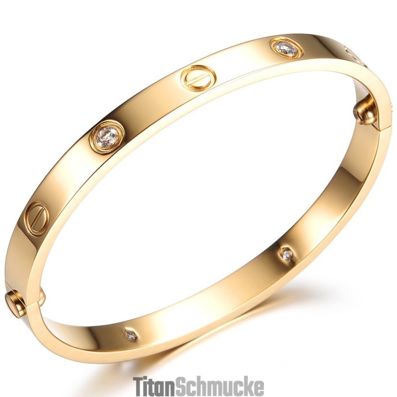 Zuverlässiger Qualitätsarmreif Aus Titan Für Damen Mit Strass