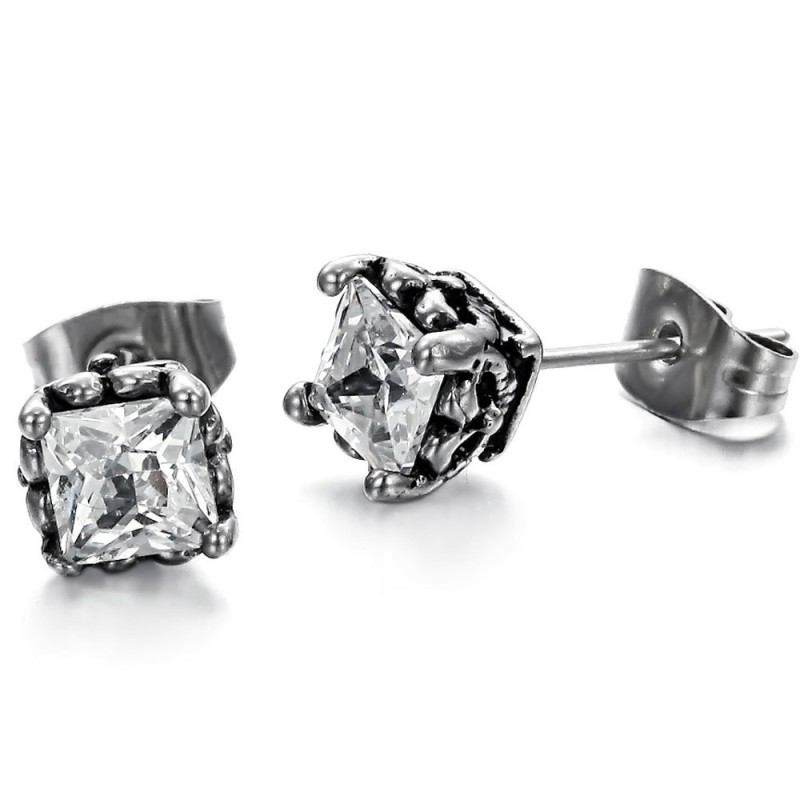 Stabile Qualität Unisex Titan Ohrringe Mit Diamant Stabile Qualität Unisex Titan Ohrringe Mit Diamant