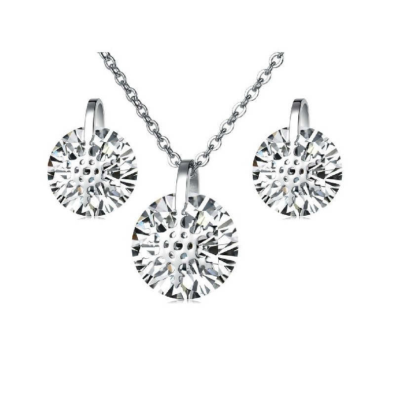 Qualität Und Quantität Gesichert Weibliche Schneeflocke Titan Halskette Und Ohrringe Mit Strass Qualität Und Quantität Gesichert Weibliche Schneeflocke Titan Halskette Und Ohrringe Mit Strass