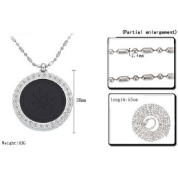 Einfach Zu Verwendende Pelelith-Halskette Aus Titan Mit Diamant