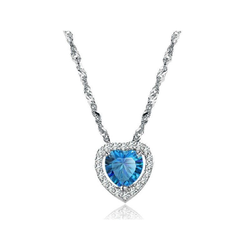 Hochwertige Weibliche Sweetheart ierte Titan Halskette Mit Strass