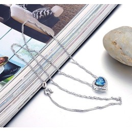 Hochwertige Weibliche Sweetheart ierte Titan Halskette Mit Strass