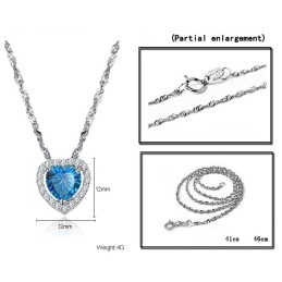 Hochwertige Weibliche Sweetheart ierte Titan Halskette Mit Strass