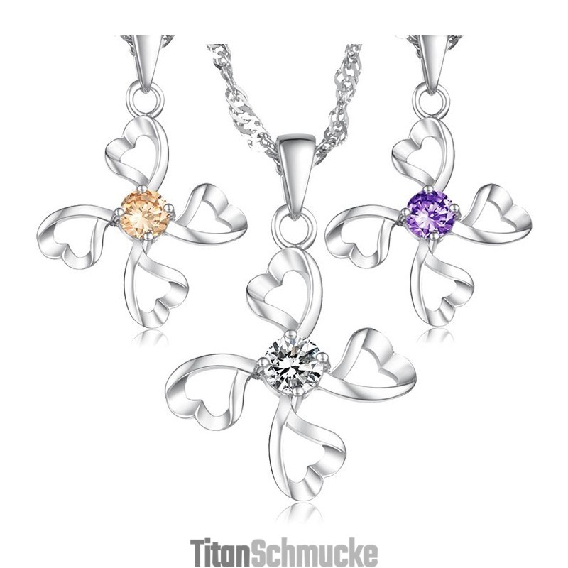 Hochwertige Weibliche Platin-Titan-Halskette Mit Diamant Hochwertige Weibliche Platin-Titan-Halskette Mit Diamant