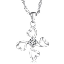 Hochwertige Weibliche Platin-Titan-Halskette Mit Diamant